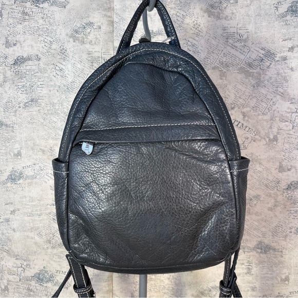 Libaire Black Leather Backpack Made in the USA - Picture 1 of 11
